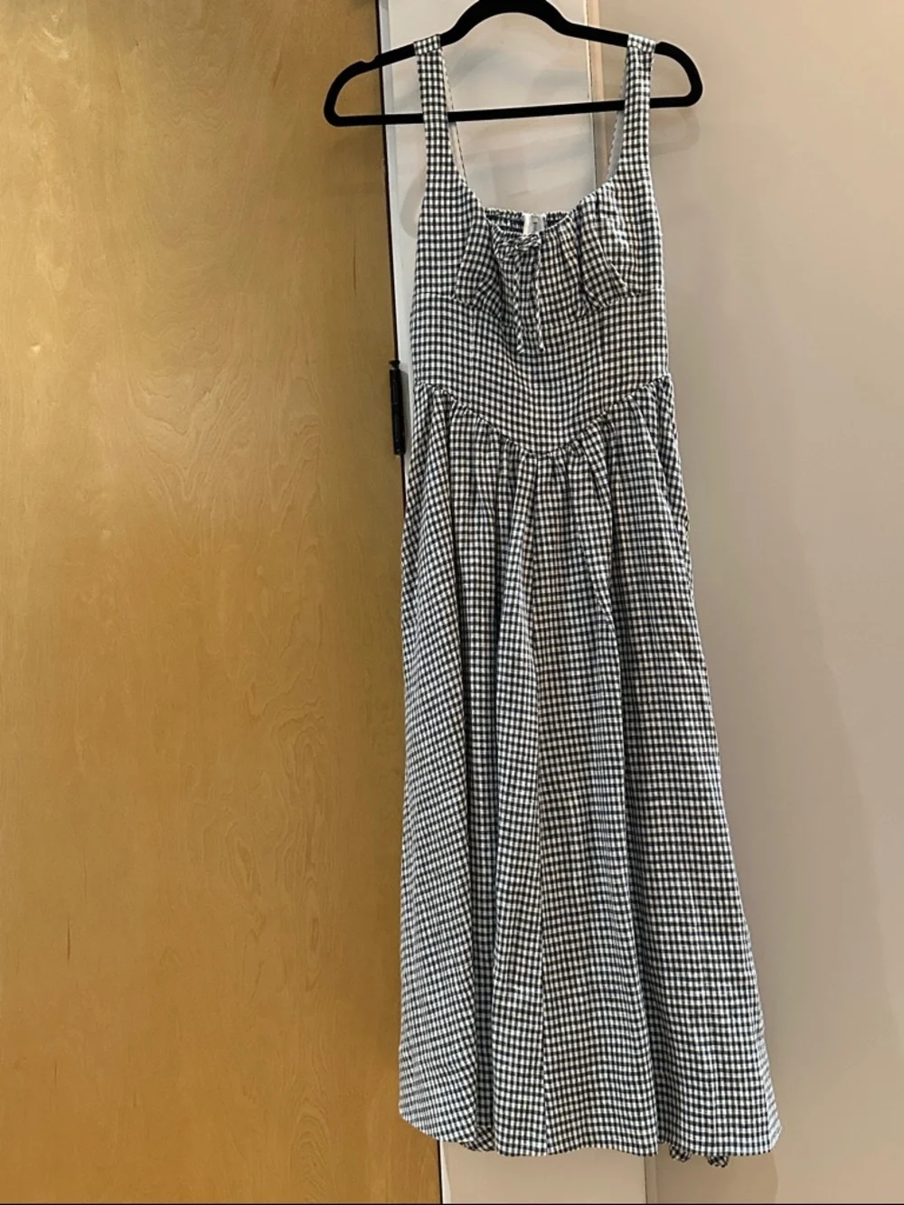 Reformation Women’s Linen Blue & White Gingham Dress - Sleeveless Midi - Picture 6 of 10
